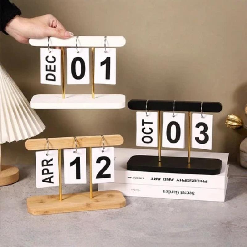 English Home Office - 1Pc Herbruikbare Flip Kalender Engels Cijfer