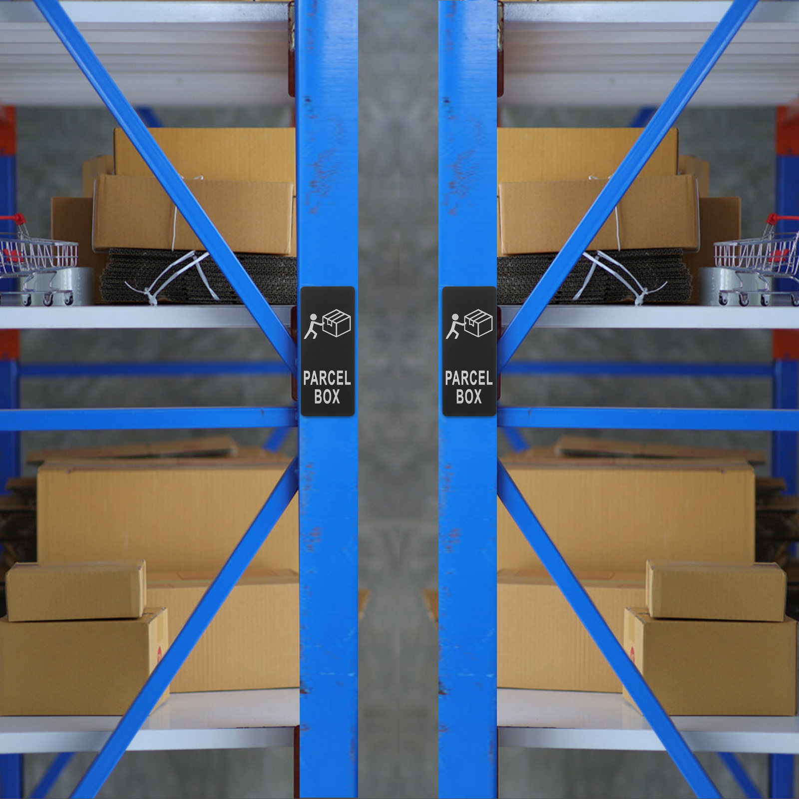 Home Office Box - 2 stuks identificatiebord voor pakketdozen, gemaakt