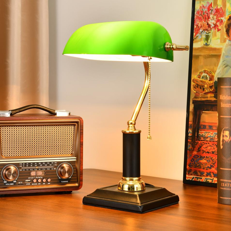 Home Office Lamp - Vintage Republikeinse Shanghai Amerikaanse Retro massief