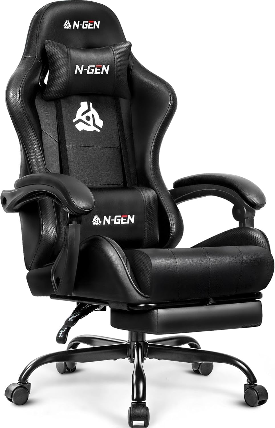 Ergonomic Office Chair - Gamingstoel met voetensteun, lendensteun voor thuiskantoor,
