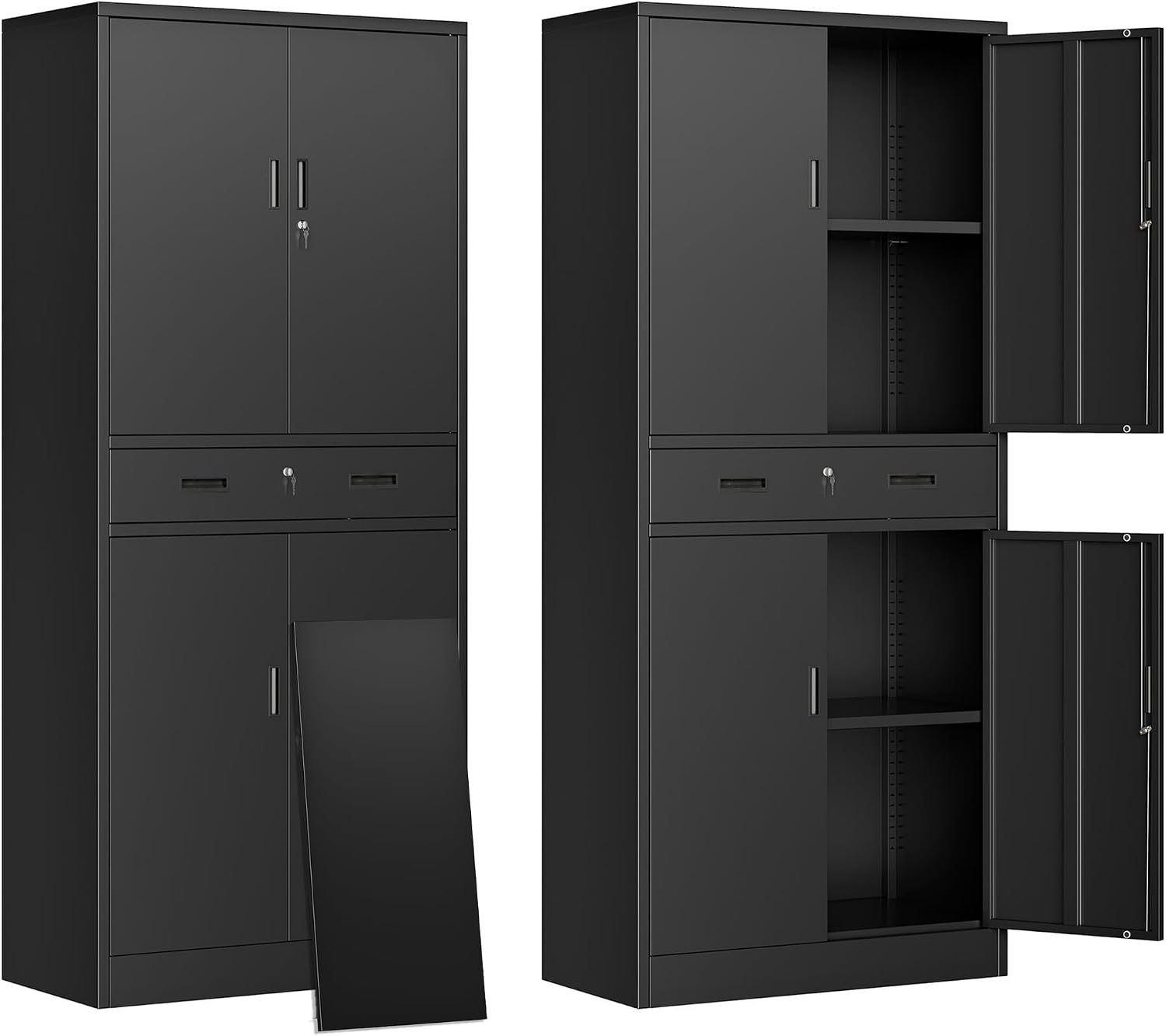 File Cabinet Drawer - Hoge metalen opbergkast met lade, afsluitbare