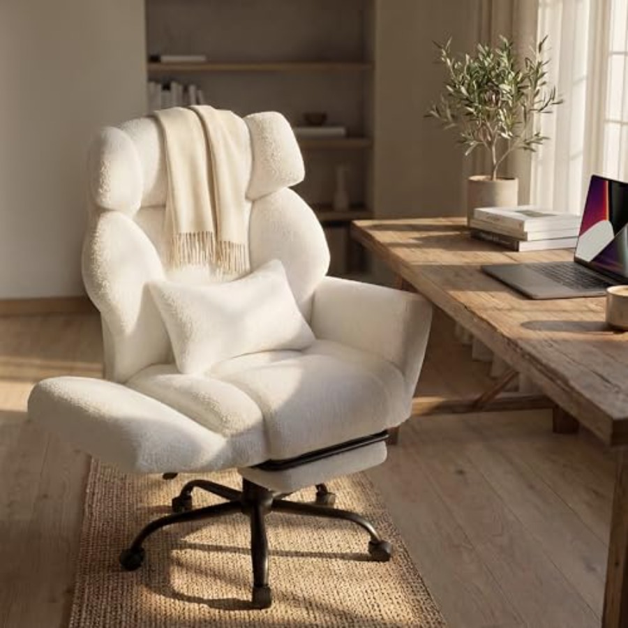 Ergonomic Office Chair - Bureaustoel met opklapbare armleuningen, grote en
