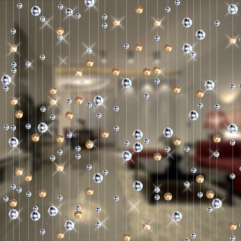 Home Office Backdrop - Mode Kristal Glas Kraal Gordijn Indoor