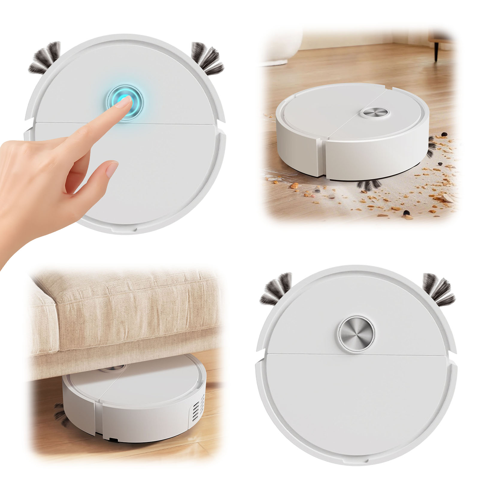 Home Office Box - 3-in-1 intelligente veegrobot met verwijderbare stofopvangbak,