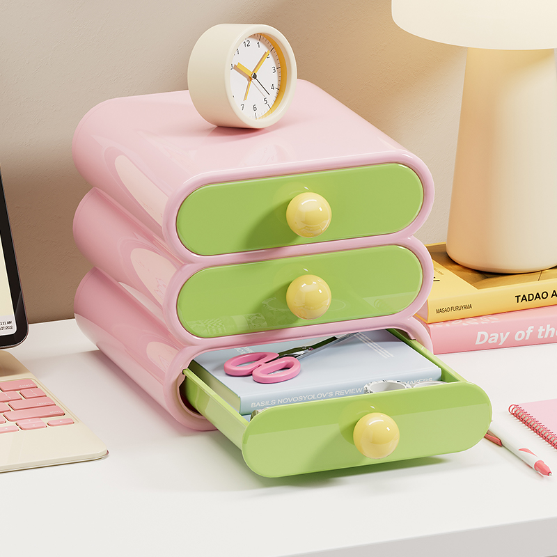 Home Office Box - Uforu Dopamine bureau-organizer, 3-laags lade-opbergdozen, multifunctionele