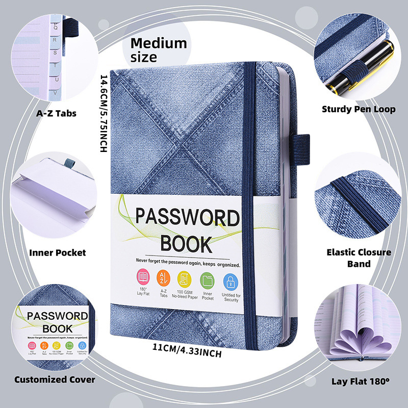 B6 Denim Texture Wachtwoordboe - Home Office Phone Number recensie en prijs