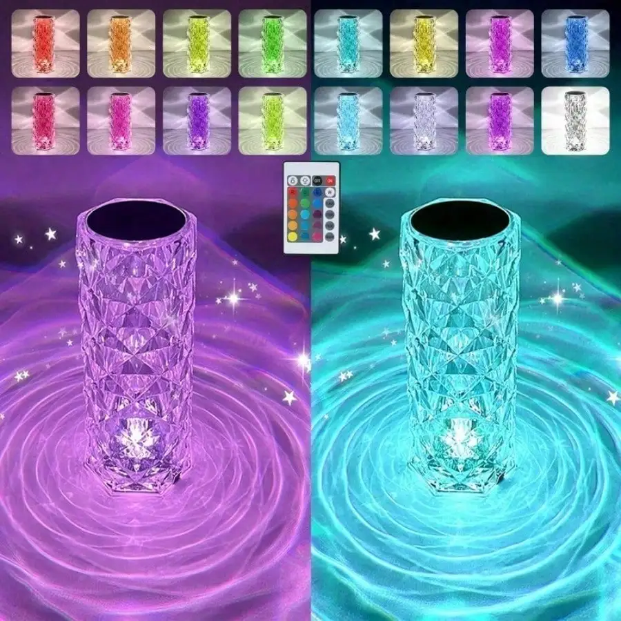 16 Kleuren Kristal Diamant Roz - Home Office Lamp recensie en prijs