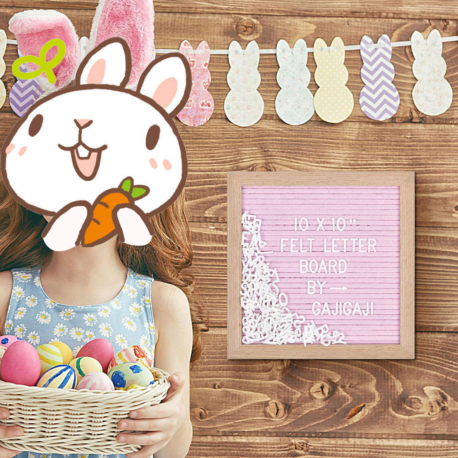 Roze vilt-prikbord met witte l - Letter Tray Desk recensie en prijs