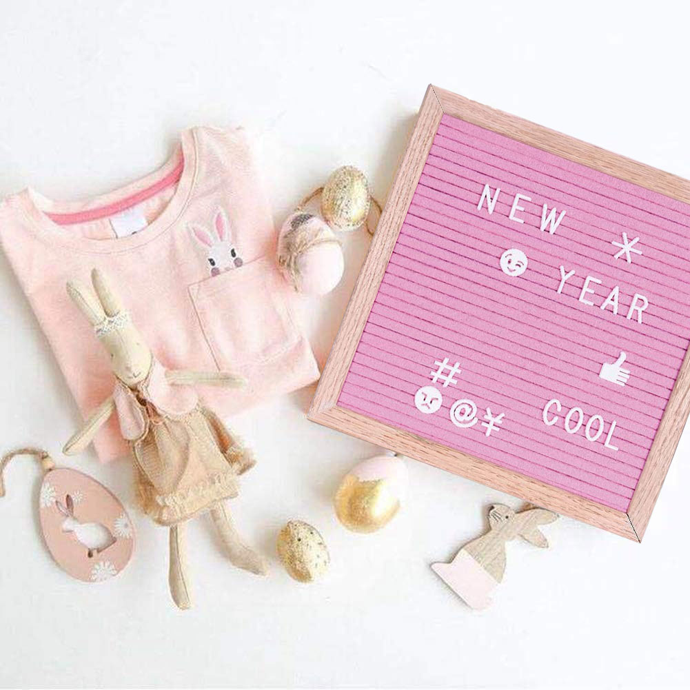 Roze vilt-prikbord met witte l - Letter Tray Desk recensie en prijs