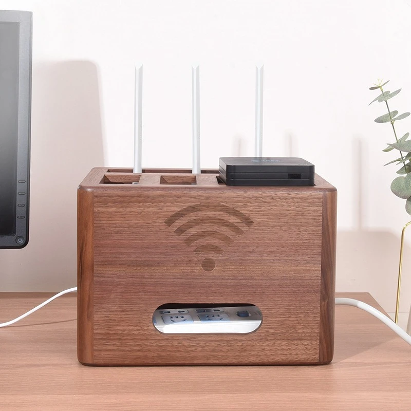 Massief houten kabelorganisati - Home Office Box recensie en prijs
