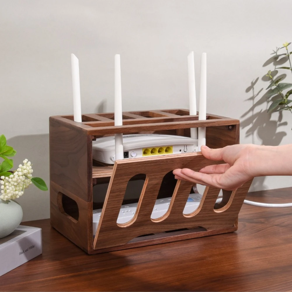 Massief houten kabelorganisati - Home Office Box recensie en prijs