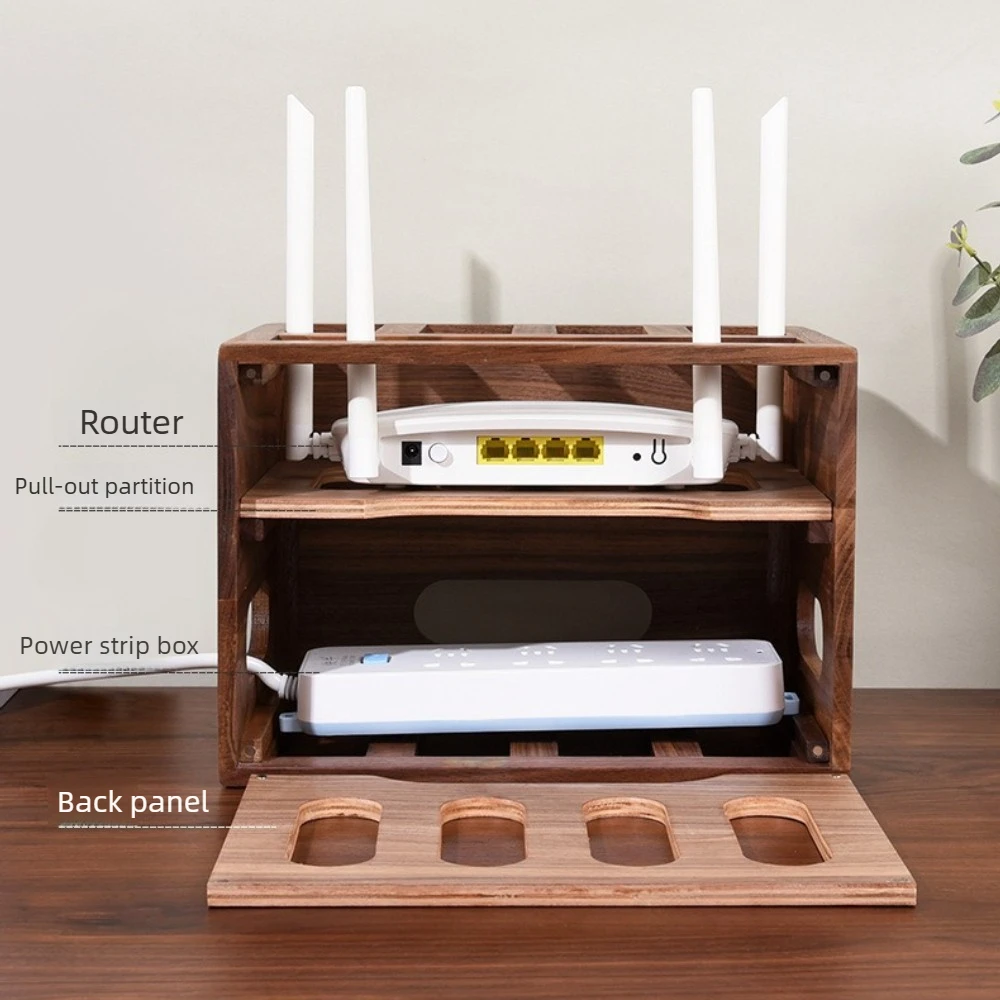 Massief houten kabelorganisati - Home Office Box recensie en prijs