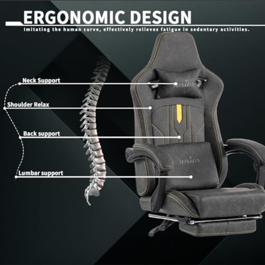 Gamingstoel met voetsteun voor - Ergonomic Office Chair recensie en prijs