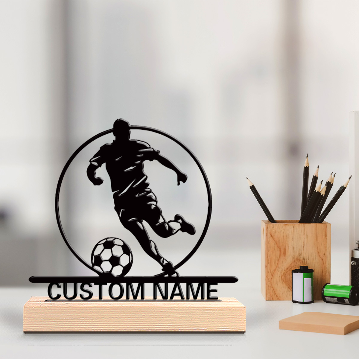 Aangepaste voetbalspeler metal - Home Office Jobs recensie en prijs