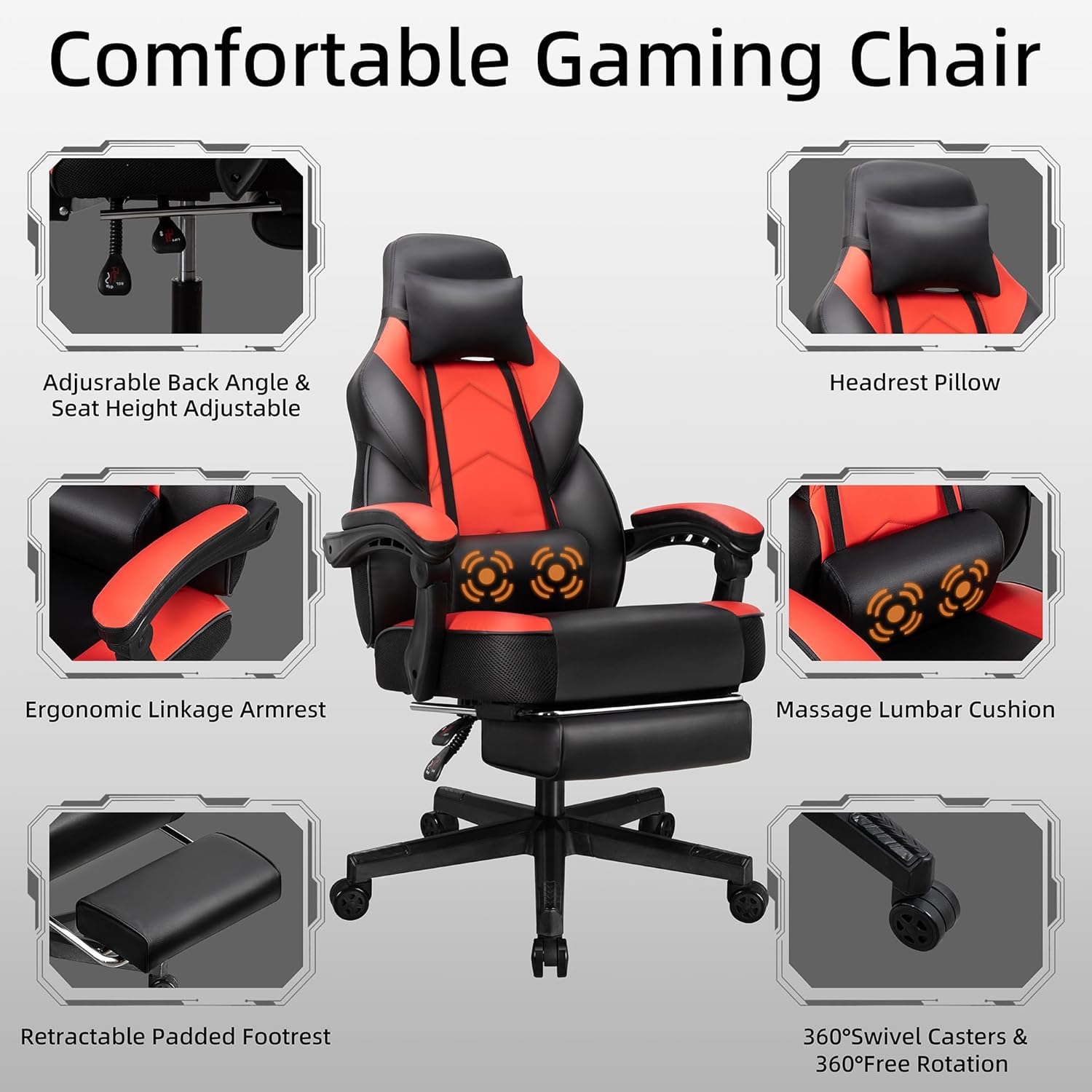 Gamingstoel met voetensteun, m - Ergonomic Office Chair recensie en prijs