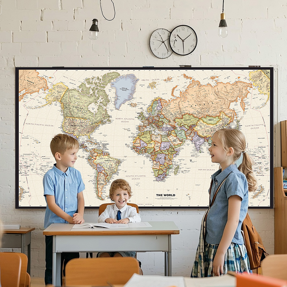 150x225cm Retro Wereldkaart Fo - Home Office Backdrop recensie en prijs