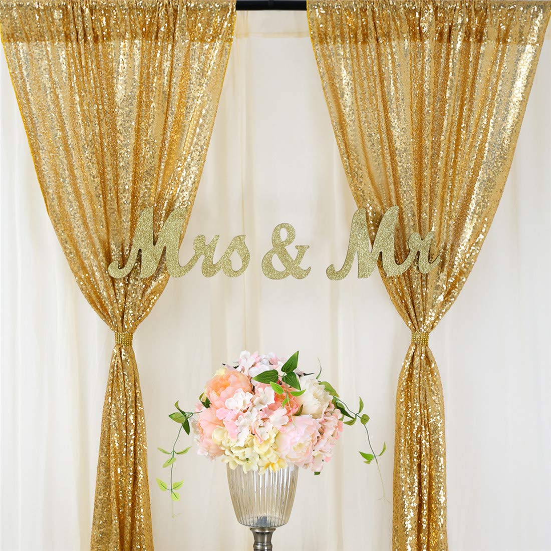 2 STKS Gold Sequin Party Achte - Home Office Backdrop recensie en prijs
