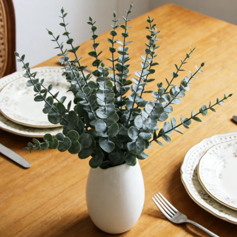 Kunstmatige eucalyptusbladboek - Home Office Backdrop recensie en prijs